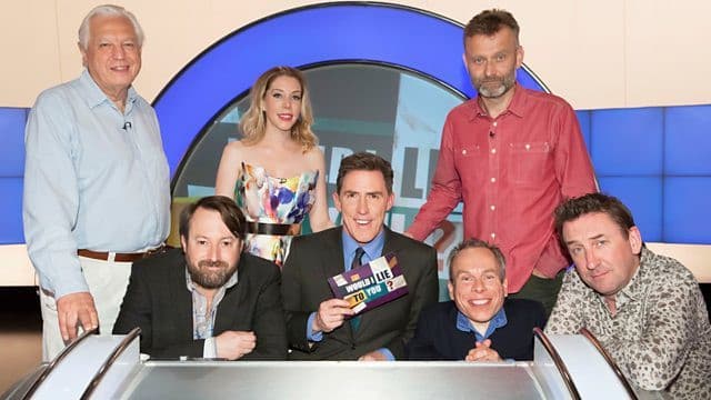 Still from John Simpson, Hugh Dennis, Katherine Ryan and Warwick Davis