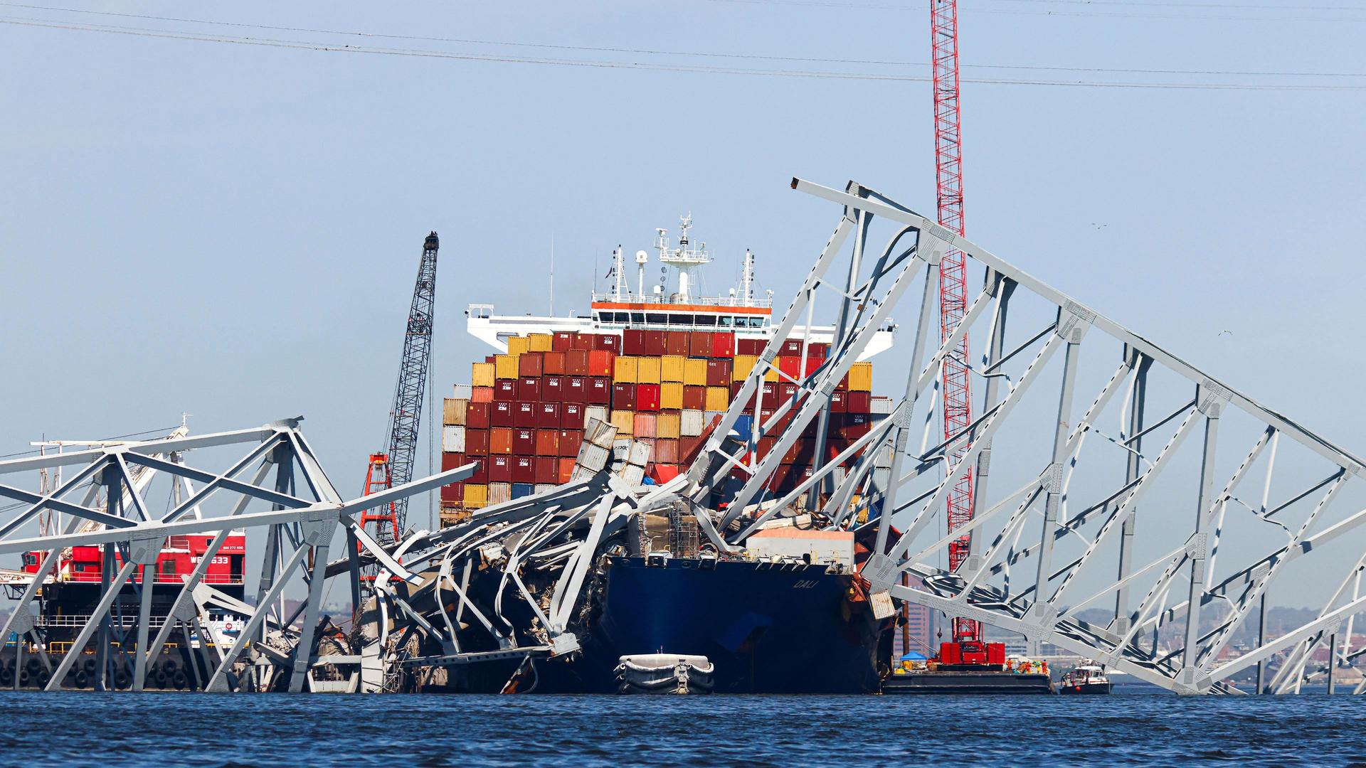 Still from Baltimore Bridge Collapse
