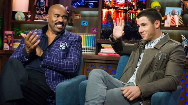 Still from Nick Jonas & Steve Harvey