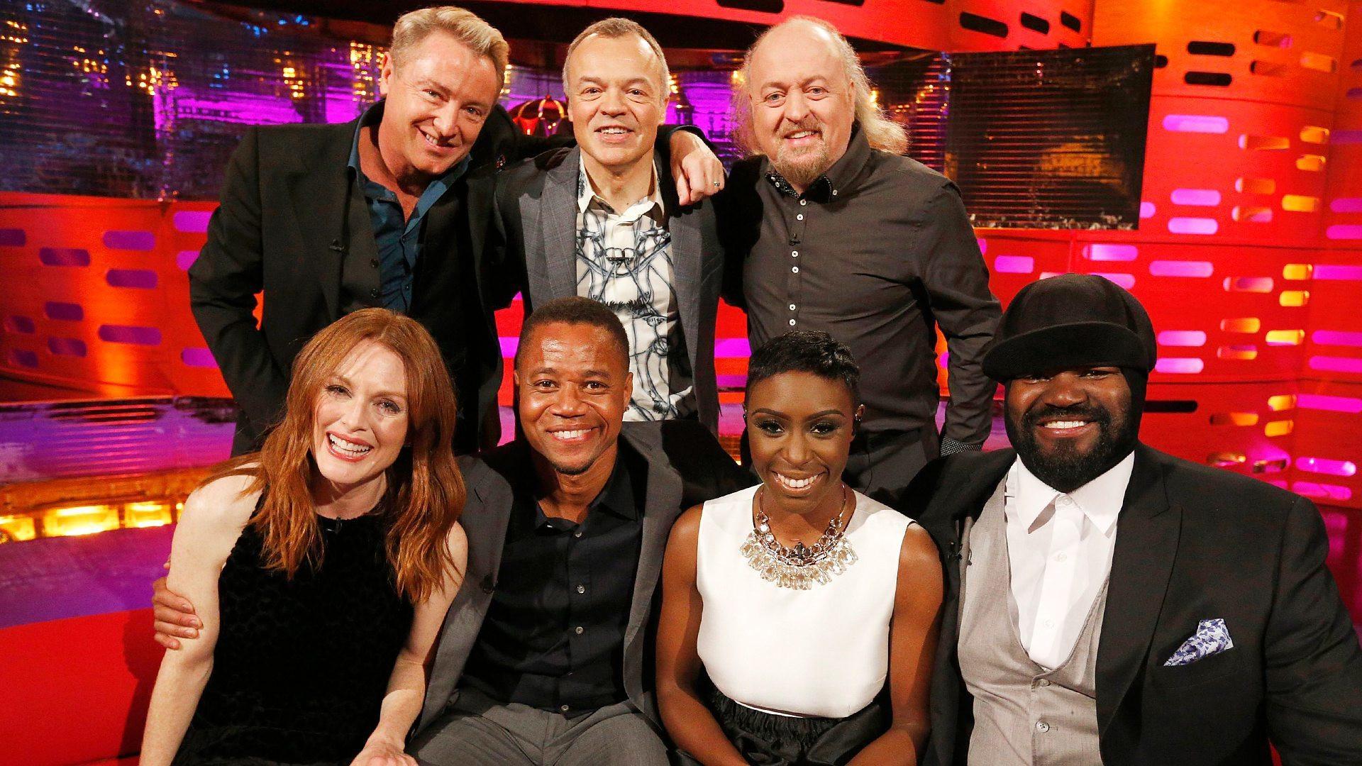 Still from Julianne Moore, Michael Flatley, Bill Bailey, Cuba Gooding Jr, Gregory Porter and Laura Mvula