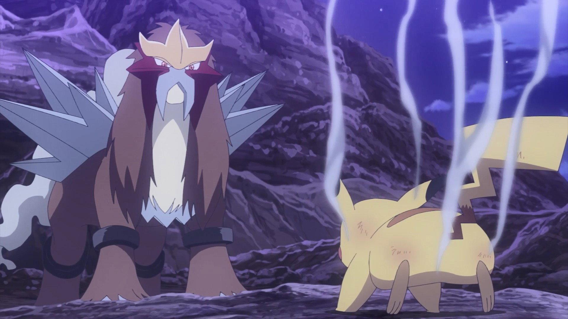 Still from Entei's Fierce Battle Cry!