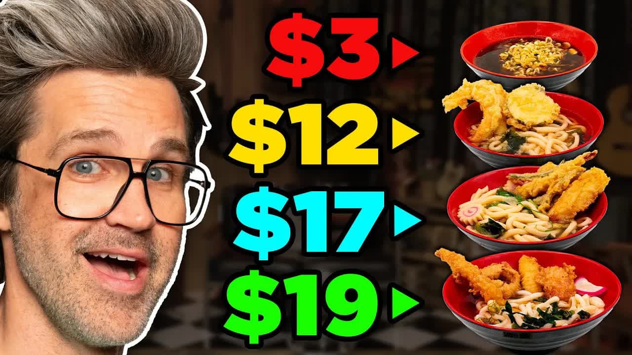 Still from Frozen vs. Fast vs. Fancy Food Taste Test