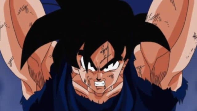Still from The Final Trump Card! Goku's Ultimate Spirit Bomb!
