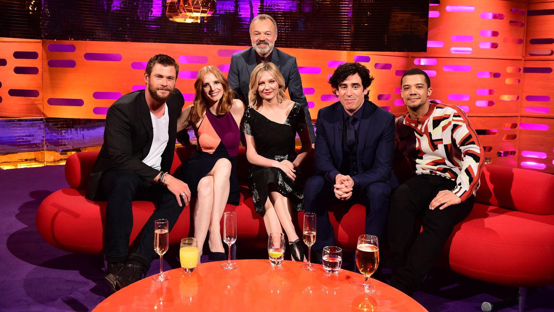 Still from Chris Hemsworth, Jessica Chastain, Kirsten Dunst, Stephen Mangan, Raleigh Ritchie