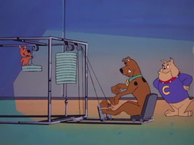 Still from Strongman Scooby