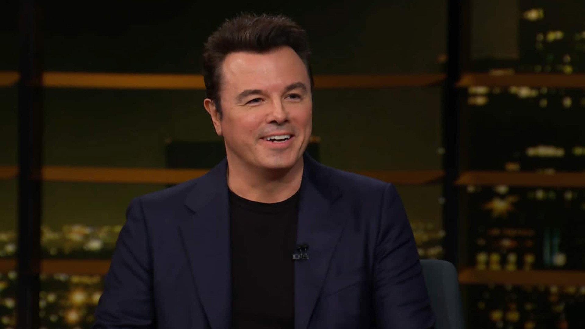 Still from January 26, 2024: Stephen A. Smith, Rep. Adam Schiff, Seth MacFarlane