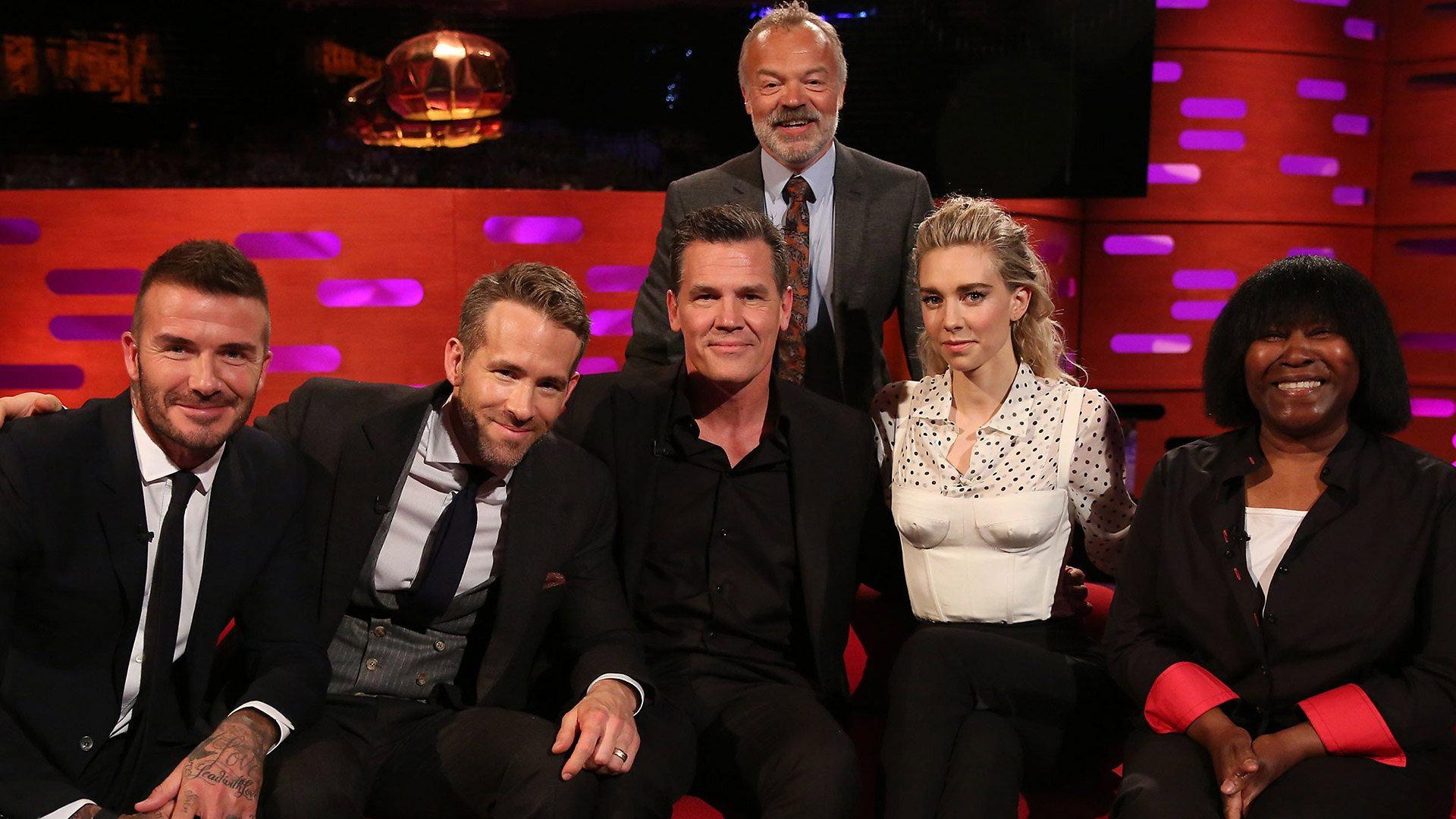 Still from Ryan Reynolds, Josh Brolin, David Beckham, Vanessa Kirby, Joan Armatrading
