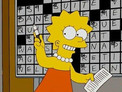 Still from Homer and Lisa Exchange Cross Words