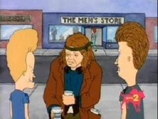 Still from Beavis, Can You Spare a Dime?
