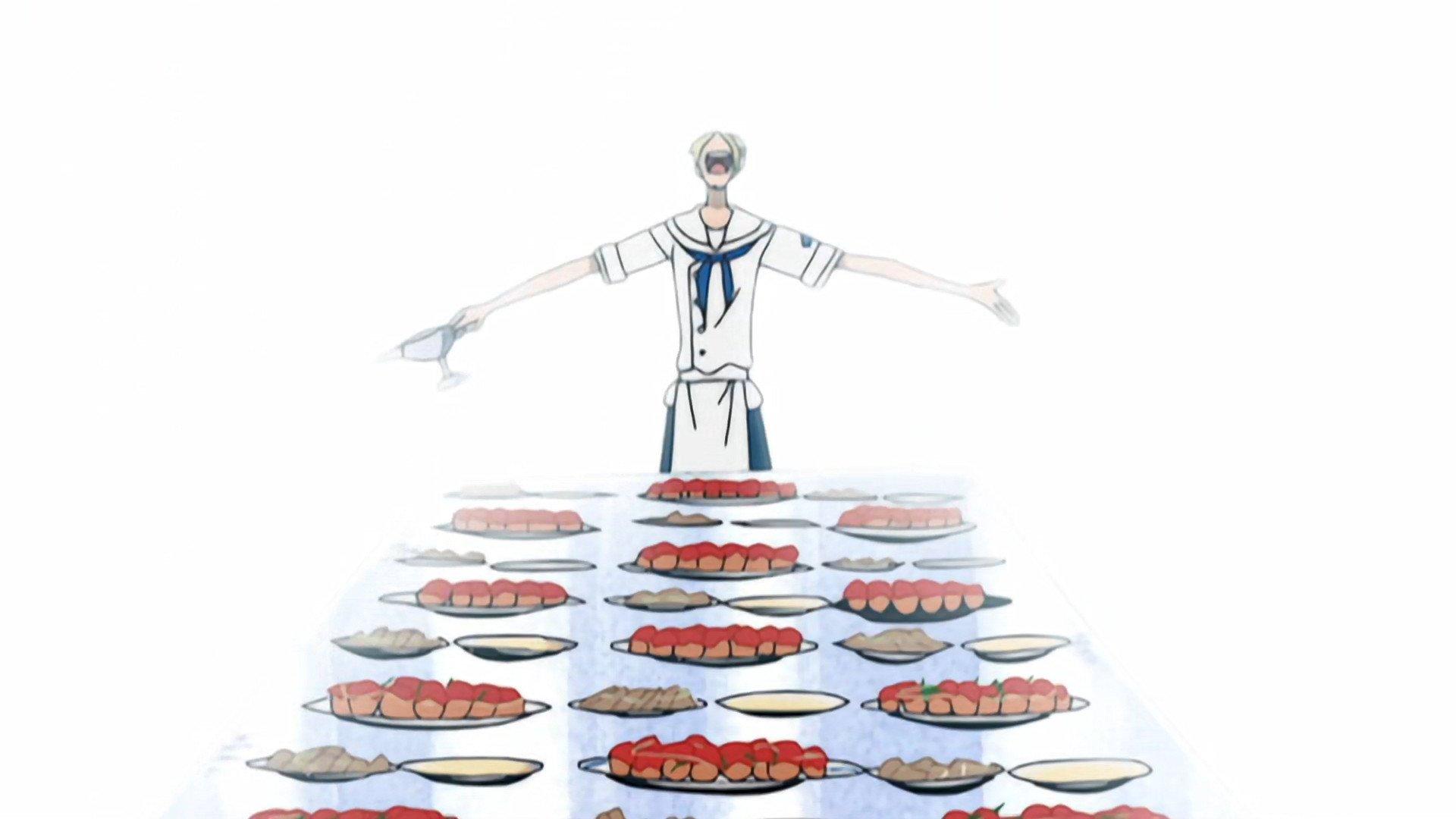 Still from Sanji the Cook! Proving His Merit at the Marine Dining Hall!
