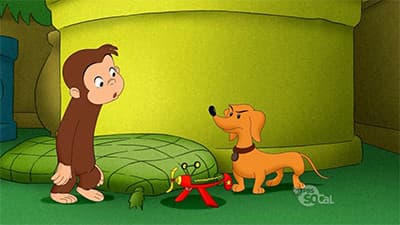 Still from Curious George and the Balloon Hound