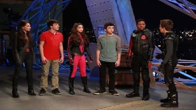 Still from Lab Rats vs. Mighty Med