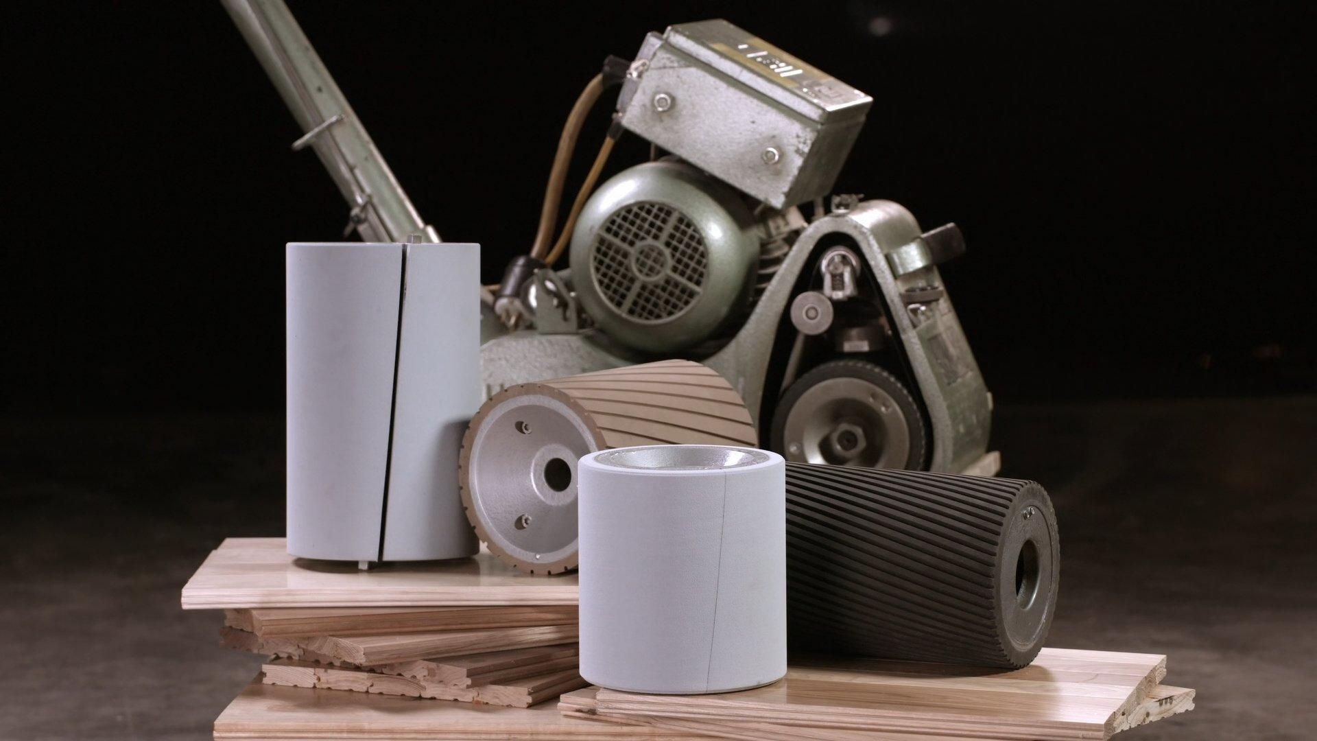 Still from Office Chairs, Vinobrew, Reconditioned Sander Drums, Lithographs