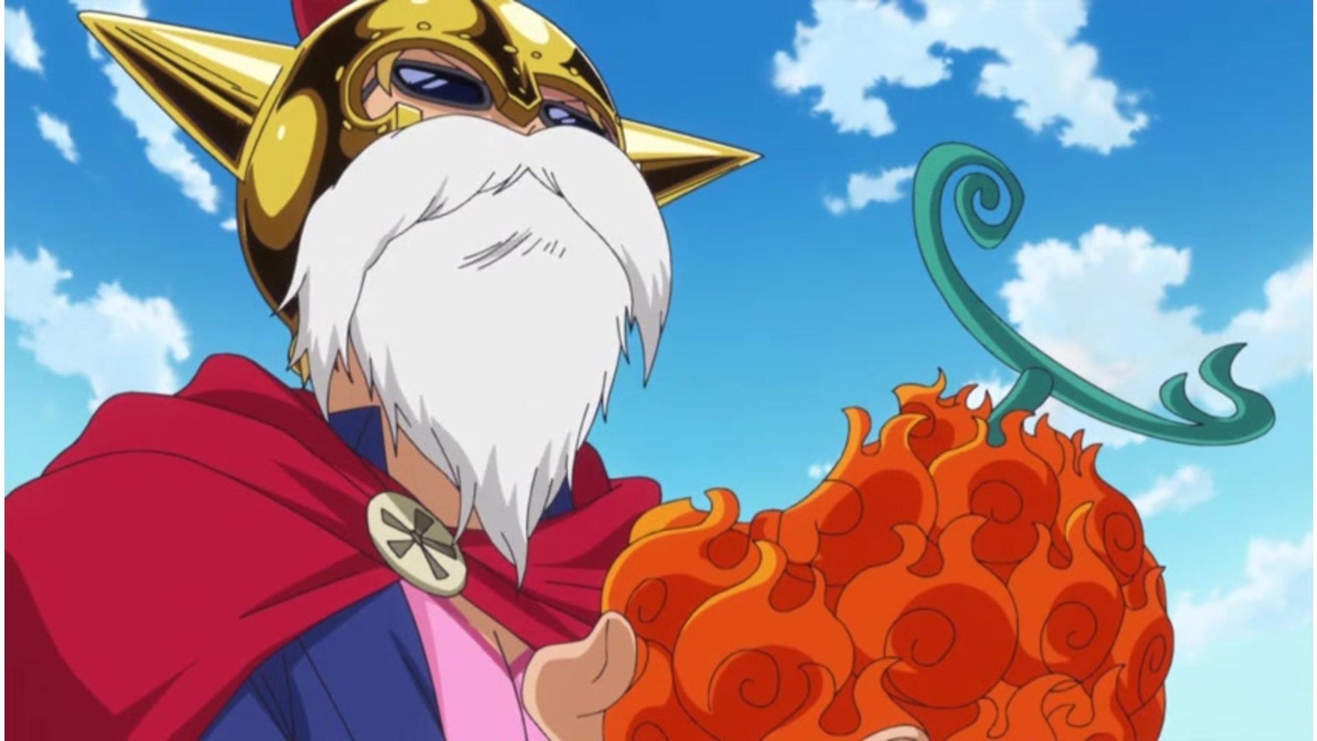 Still from The Fire Fist Strikes! The Flare-Flare Fruit Power Returns!