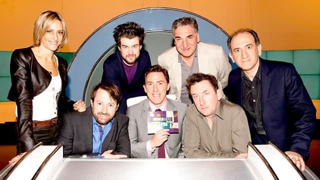 Still from Emily Maitlis, Jack Whitehall, Jim Carter, Armando Iannucci