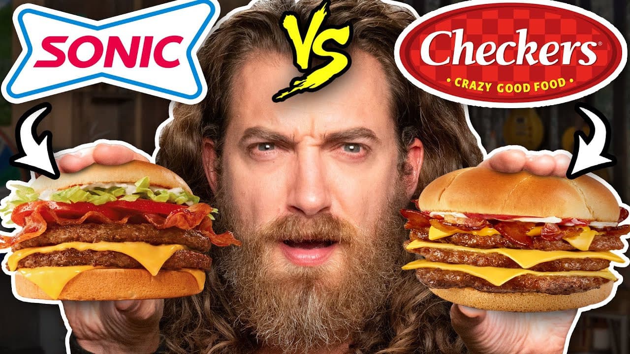 Still from Sonic Vs. Checker’s (Rally's) | Food Feuds