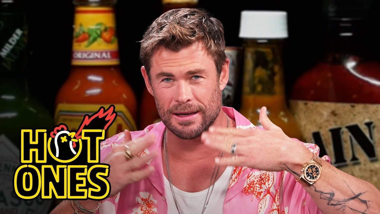 Still from Chris Hemsworth Gets Nervous While Eating Spicy Wings