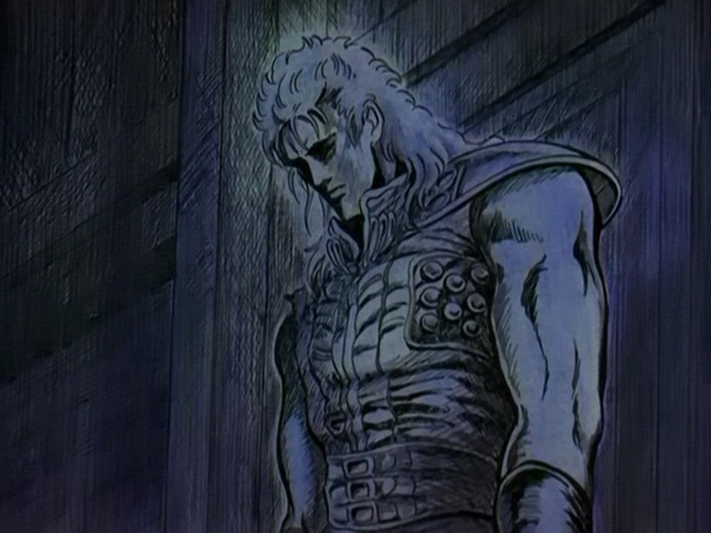 Still from Beautiful Warriors, Rei vs. Yuda! A Man's Passage Needs No Tears!