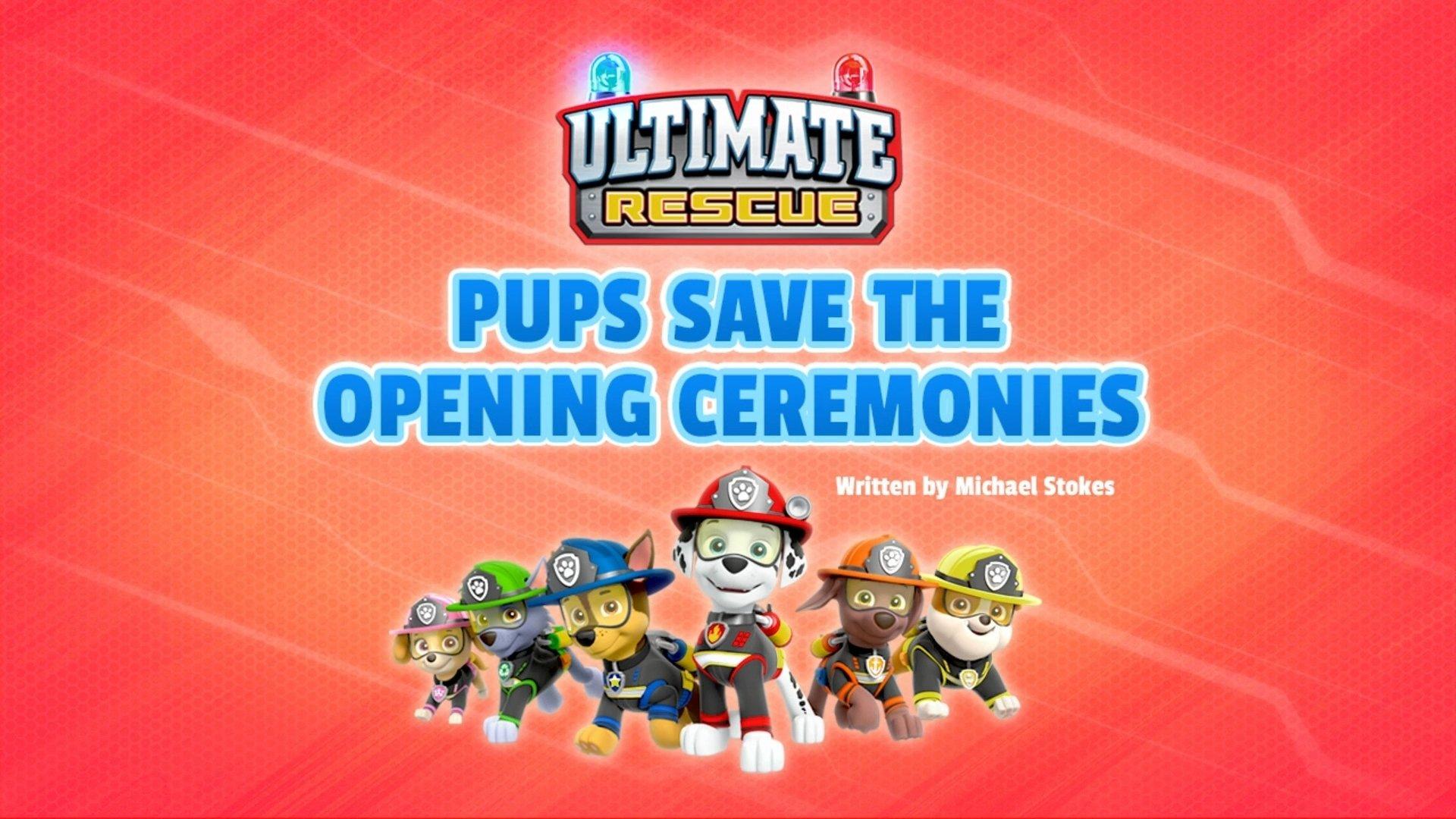Still from Ultimate Rescue: Pups Save the Opening Ceremonies