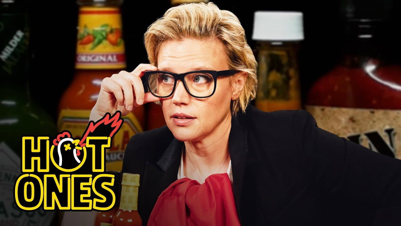 Still from Kate McKinnon Gets Weird While Eating Spicy Wings