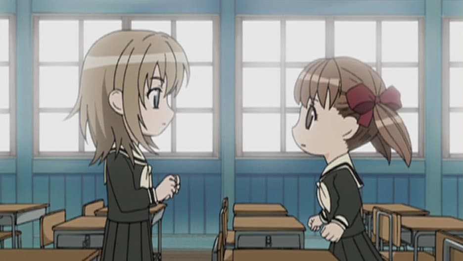 Still from Don't Tell Mother Maria. #2.7 ~ Yumi's Kiss ♥ / Noriko vs. Sachiko