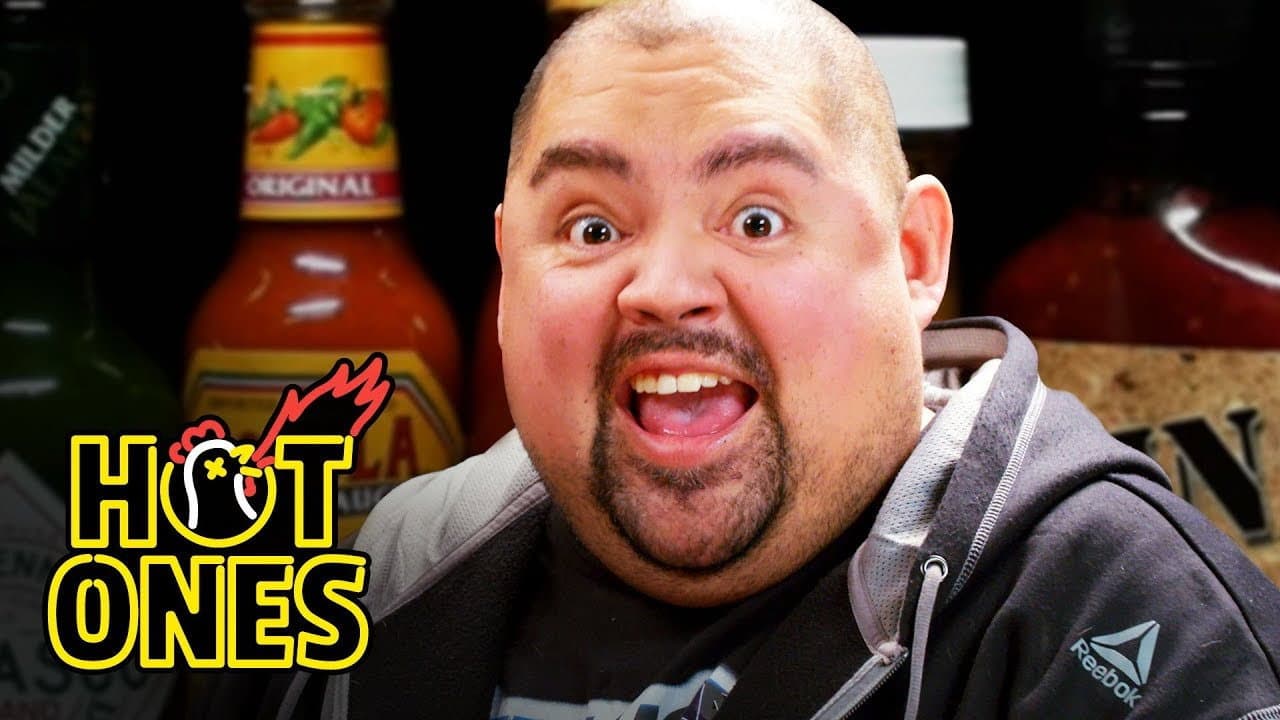 Still from Gabriel Iglesias Does Wrestling Trivia While Eating Spicy Wings