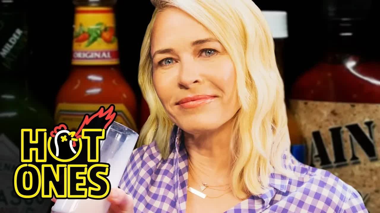 Still from Chelsea Handler Goes Off the Rails While Eating Spicy Wings