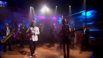 Still from David Byrne & St. Vincent