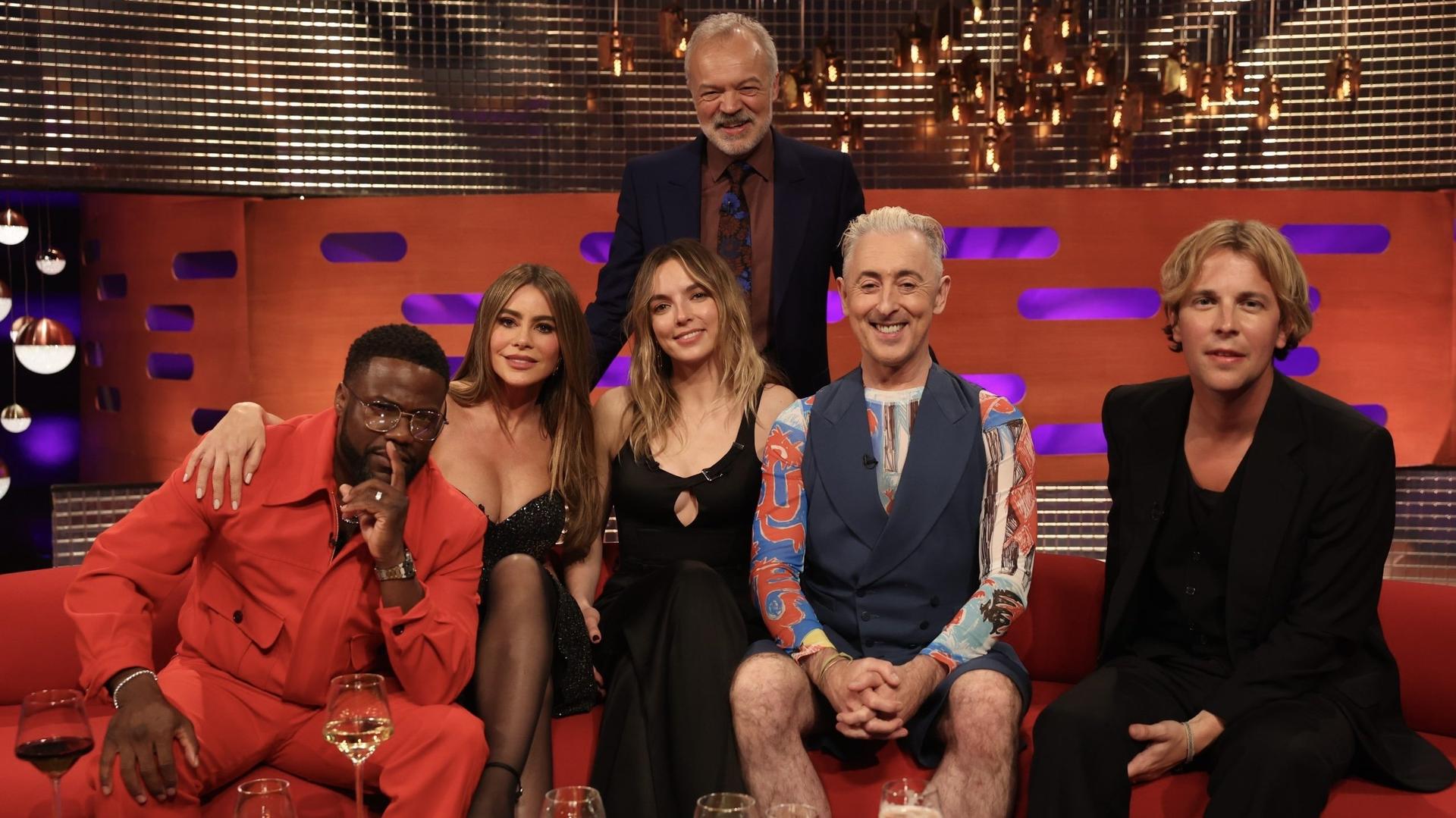 Still from Kevin Hart, Sofía Vergara, Jodie Comer, Alan Cumming and Tom Odell