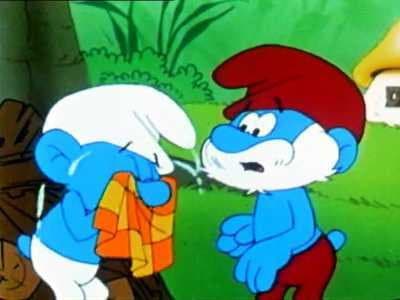 Still from Crying Smurfs