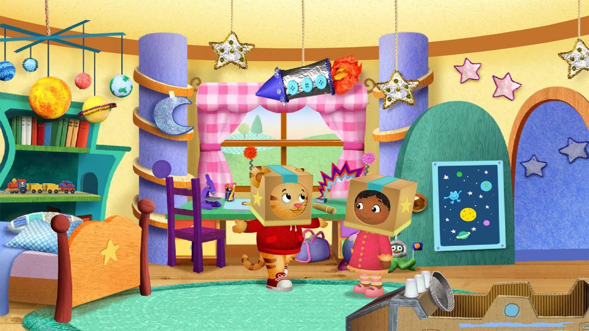 Still from Daniel and Miss Elaina Play Rocketship