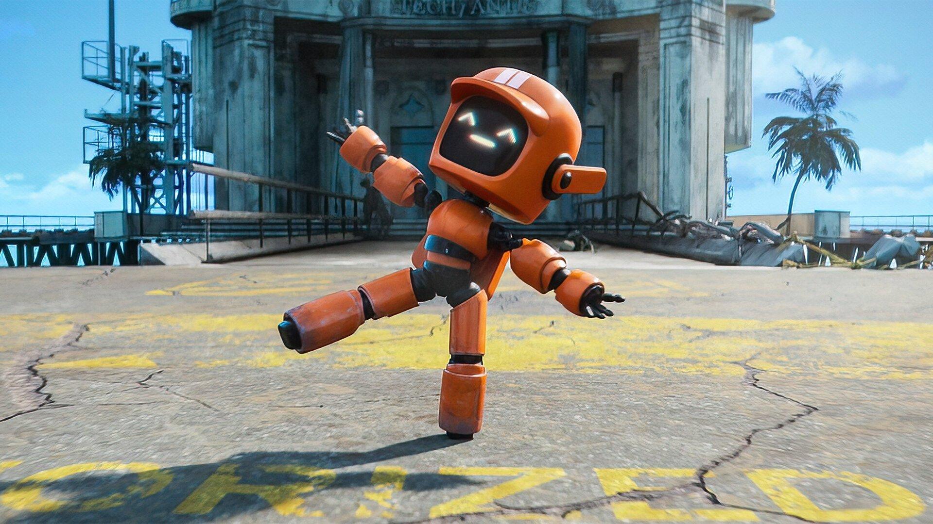 Still from Three Robots: Exit Strategies