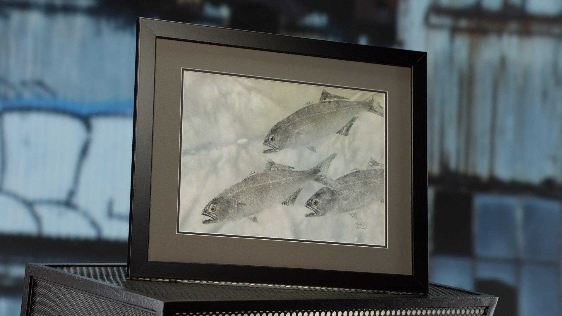 Still from Fish Rubbings, Clay Shooting Machines, Almonds, High-End Motorcycles