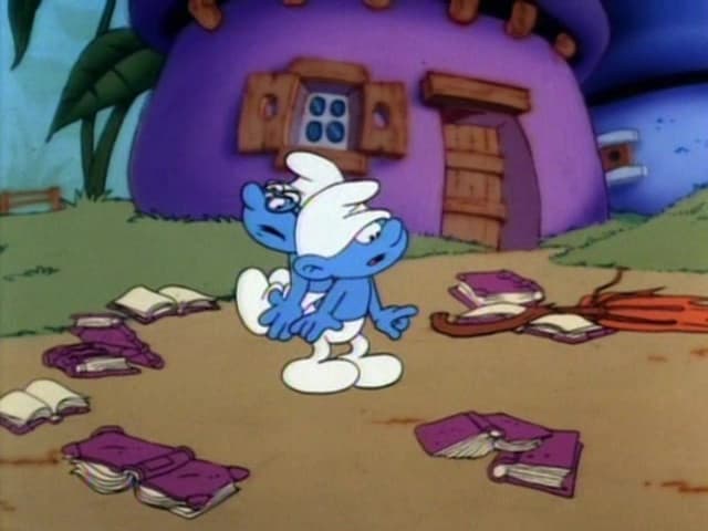Still from Stuck On Smurfs