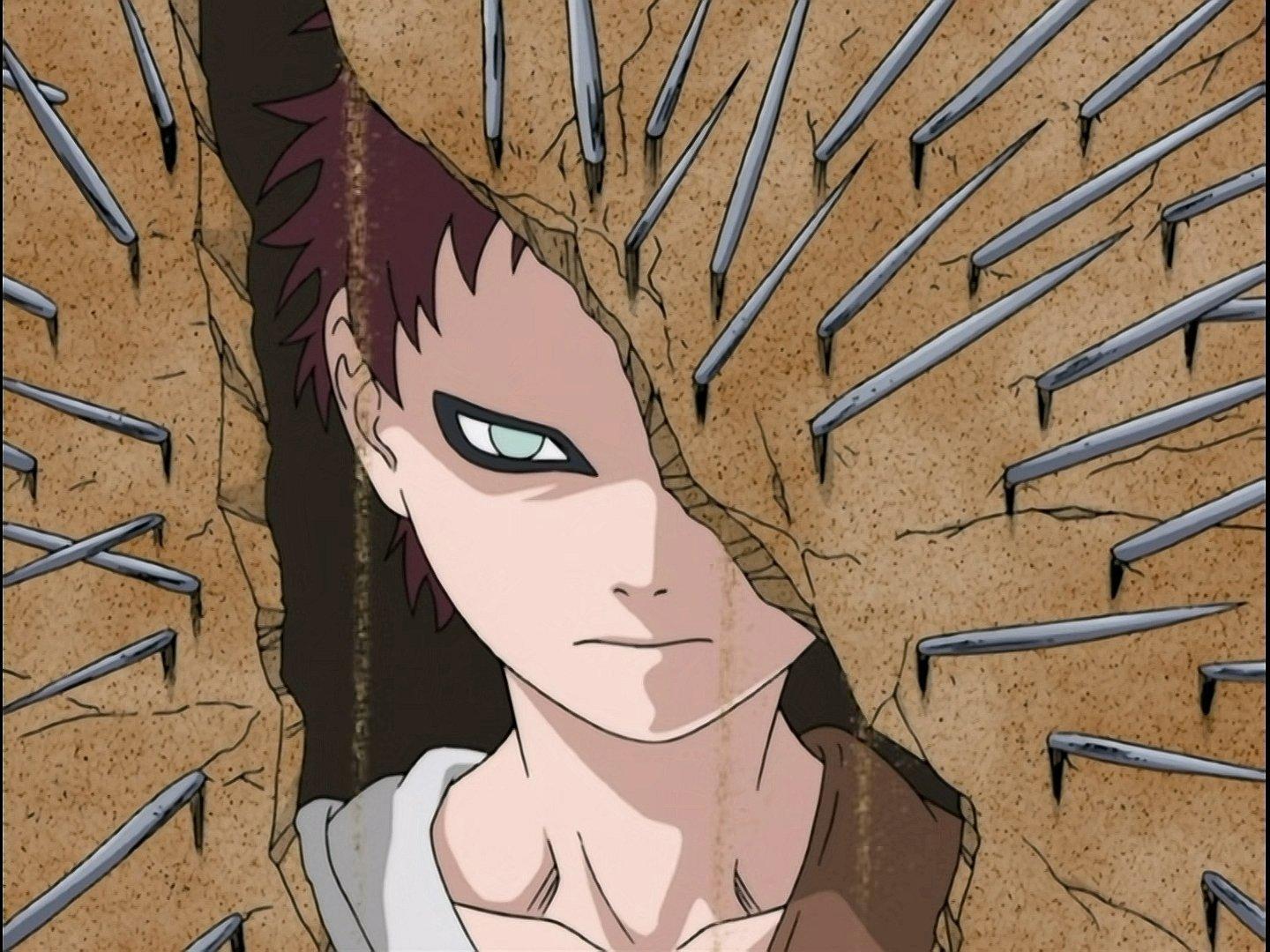 Still from Akamaru Trembles: Gaara's Cruel Strength!