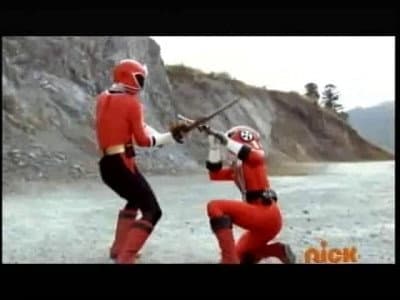 Still from Clash of the Red Rangers