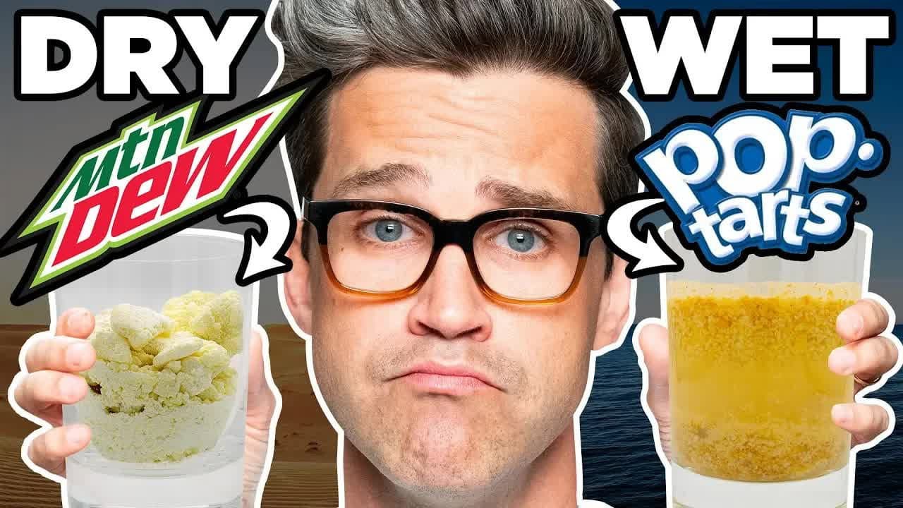 Still from Wet Dry Food vs. Dry Wet Food Taste Test