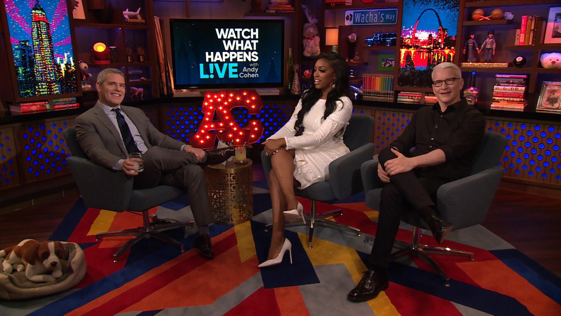 Still from Porsha Williams; Anderson Cooper