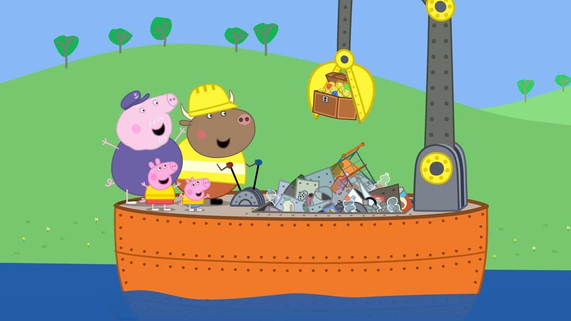 Still from Mr Bull Digs Up the River