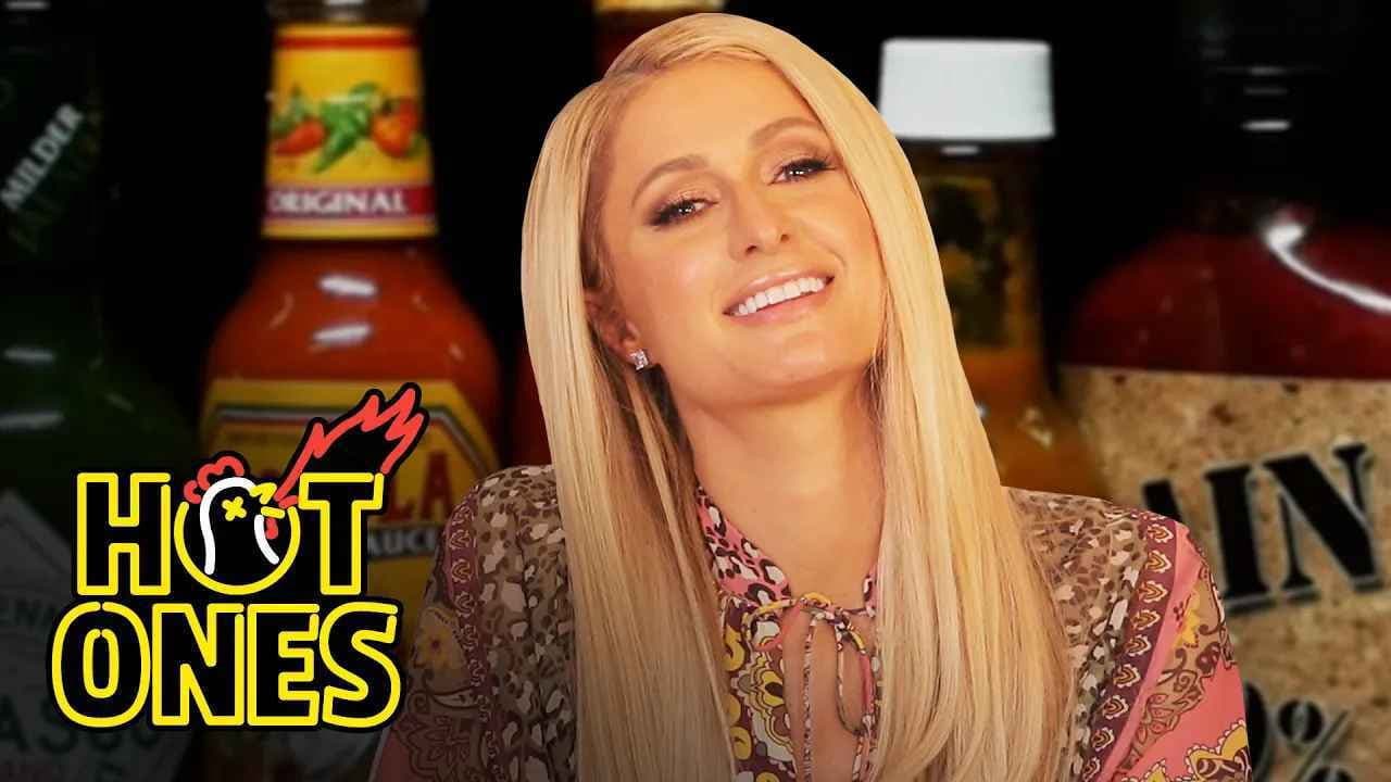 Still from Paris Hilton Says "That's Hot" While Eating Spicy Wings