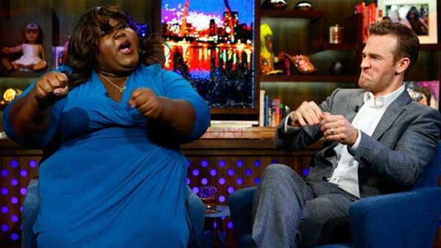 Still from James Van Der Beek & Gabourey Sidibe