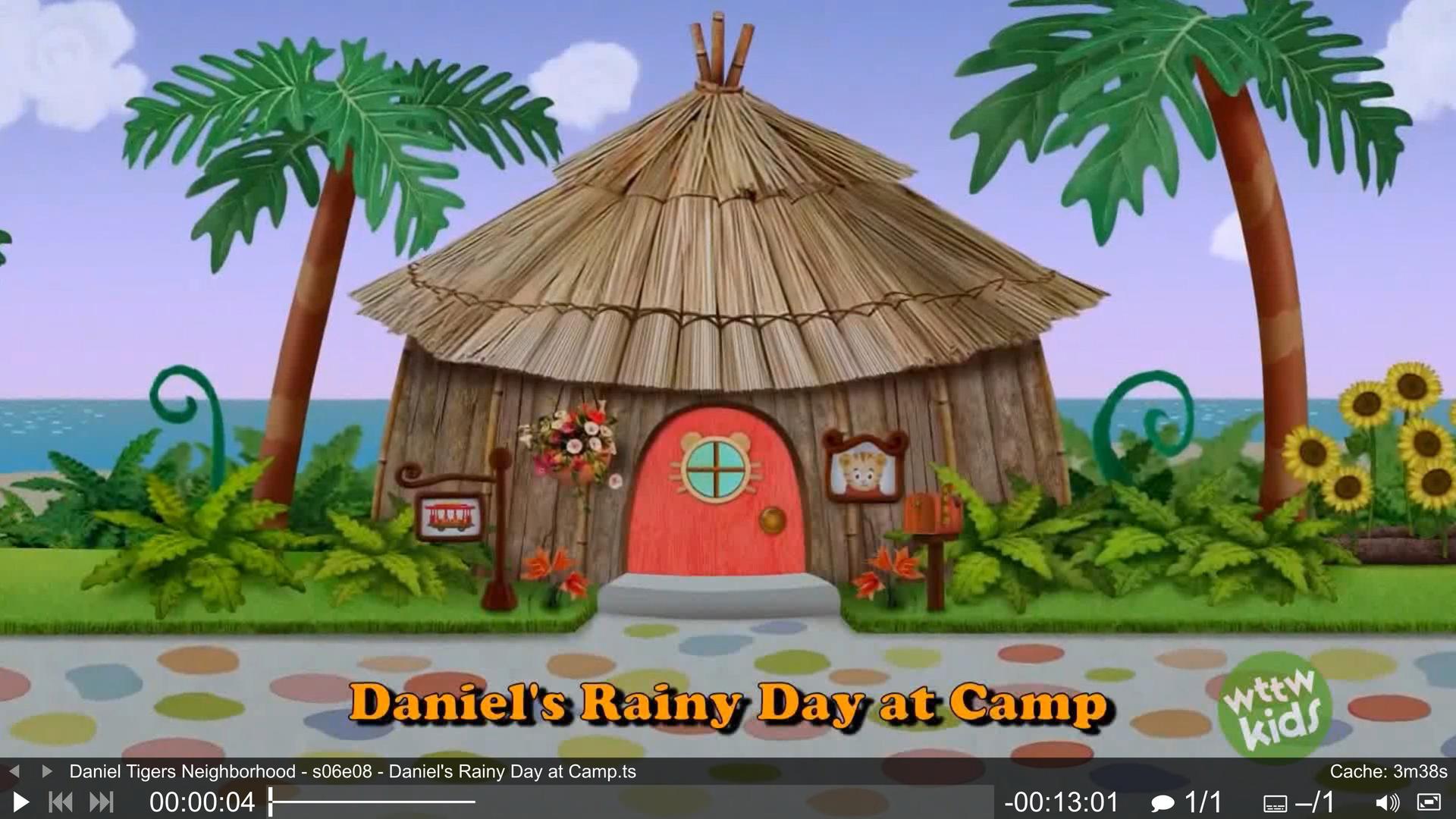Still from Daniel's Rainy Day at Camp