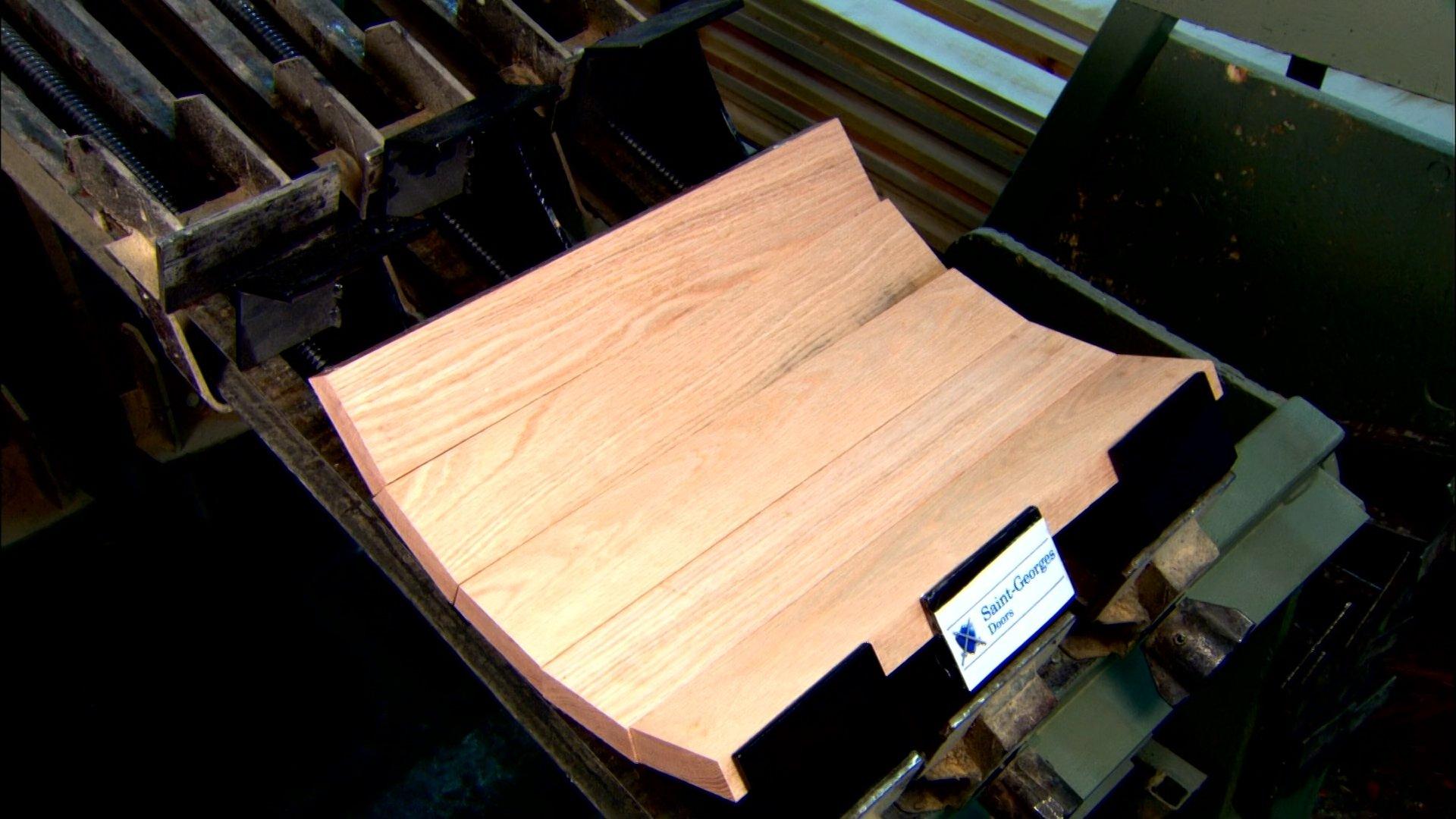 Still from Air Boats, Onions, 3D Metal Printing, Curved Cabinet Doors
