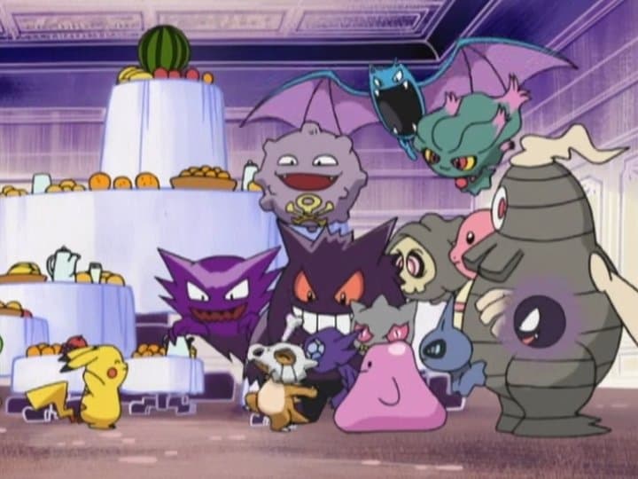 Still from Pikachu's Ghost Festival!