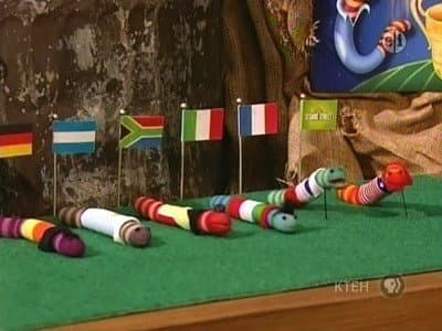 Still from The Worm Cup Games