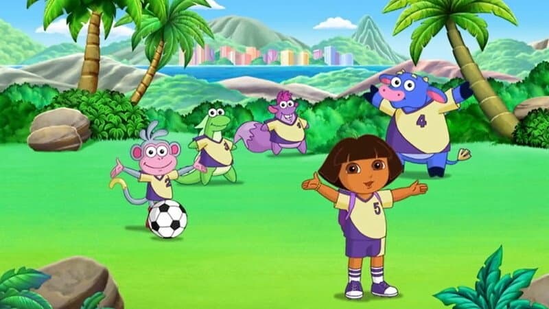 Still from Dora's Super Soccer Showdown
