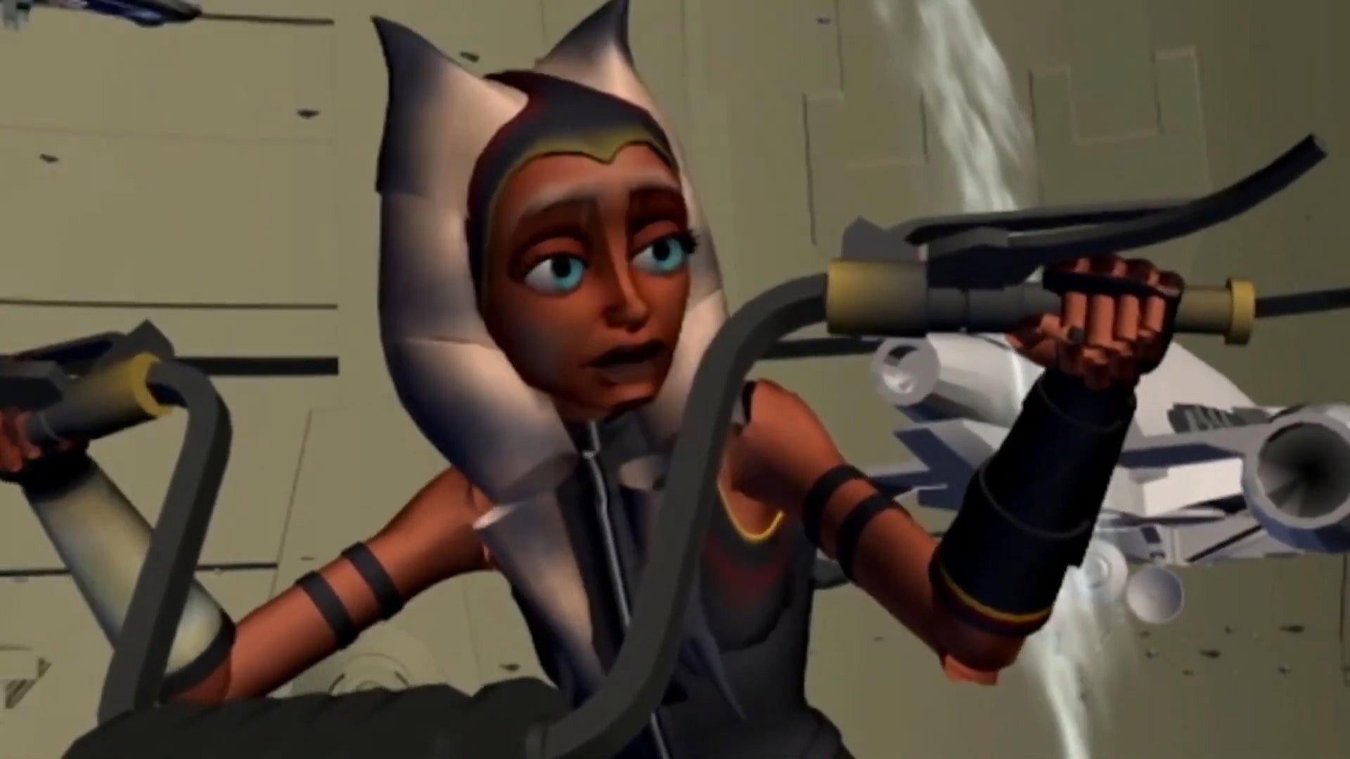 Still from Story Reel: Ahsoka on a Speeder