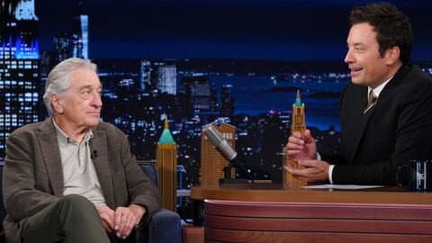 Still from Robert De Niro, "Weird Al" Yankovic, Arcade Fire