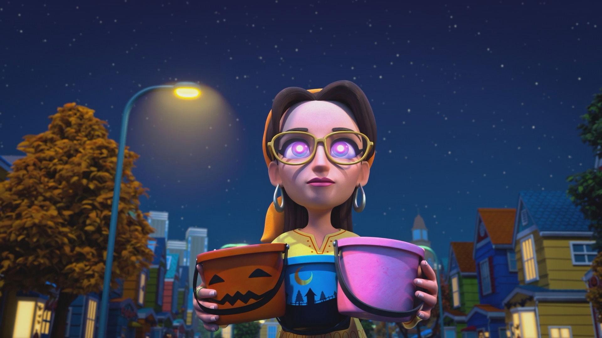 Still from Zola's Halloween Heist