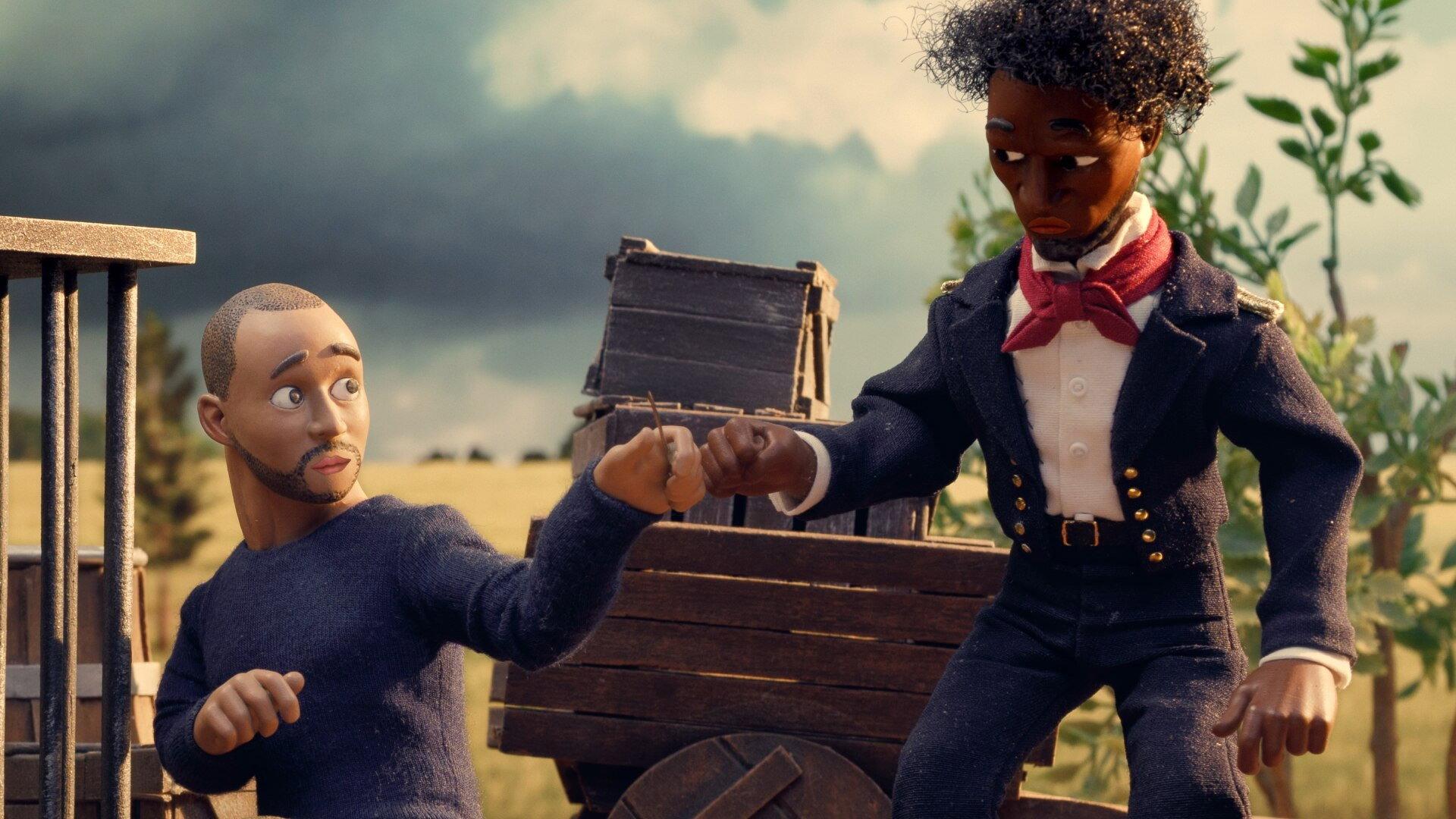Still from Alabama Jackson and Frederick Douglass